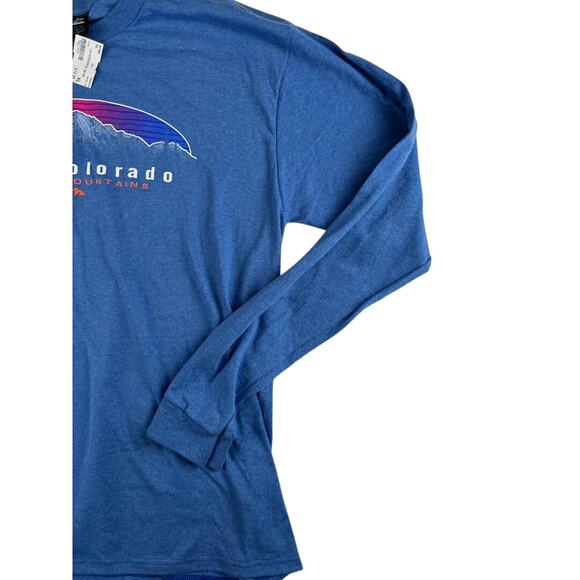 Prairie Mountain Vail Colorado Long Sleeve T-Shirt XL Blue Mountain Graphic NWT - Picture 4 of 7
